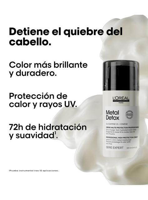 Crema para peinar protección UV Metal Detox Anti-Quiebre para Cabello Dañado y con Color 100ml-1