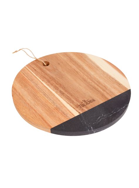 Tabla Piqueo Redonda Mármol 25 cm-1