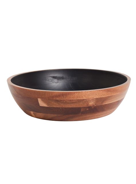 Bowl Servir Negro 24 cm Madera-0