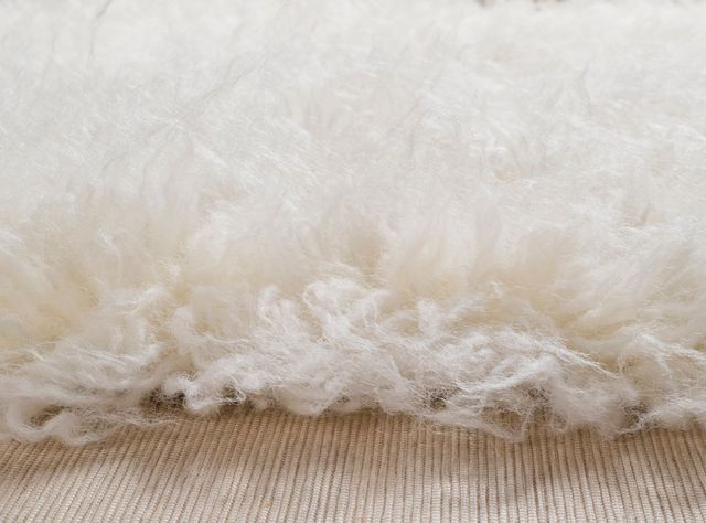 Alfombra Flokati 140 x 200 Blanca-1