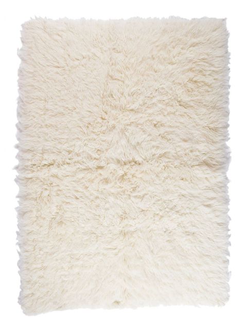 Alfombra Flokati 200 x 300 cm Blanca DIB-0