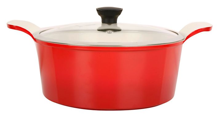 Batería de Cocina Cerámica 8 Piezas Roja-3