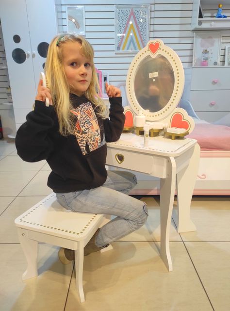 Tocador Blanco Love con Accesorios-4