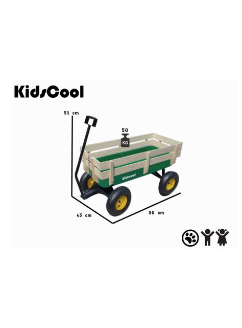 Carro de Arrastre Wagon Verde-1