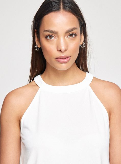 Polera Halter Y Macramé En Basta-2