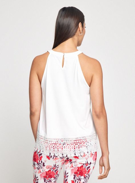 Polera Halter Y Macramé En Basta-1