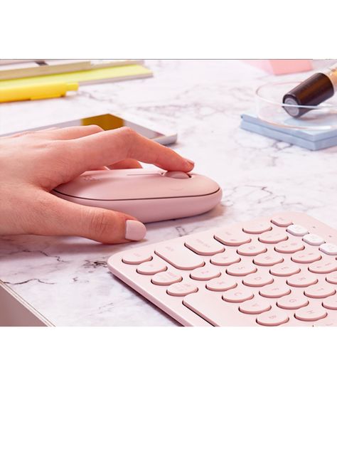 Mouse Inalámbrico Logitech Pebble M350 Rose-1