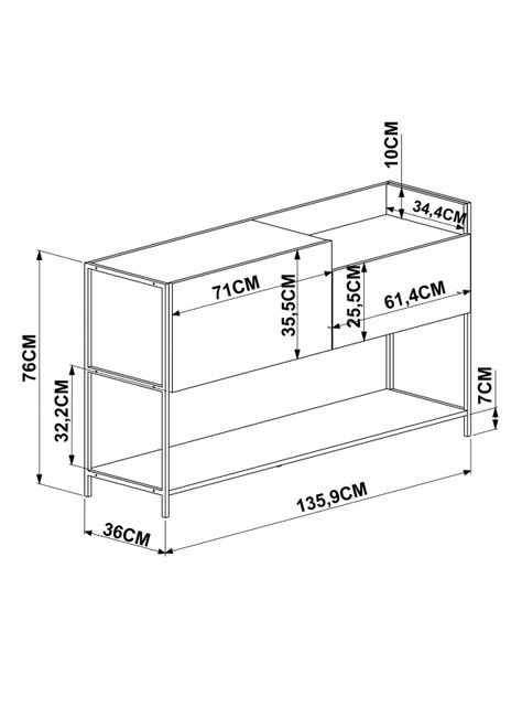 Buffet Decocasa Steel Quadra-1