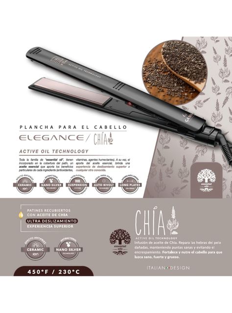 Alisador de Pelo Elegance Chia-3