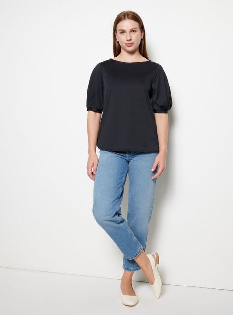 Blusa Pliegue Manga-3