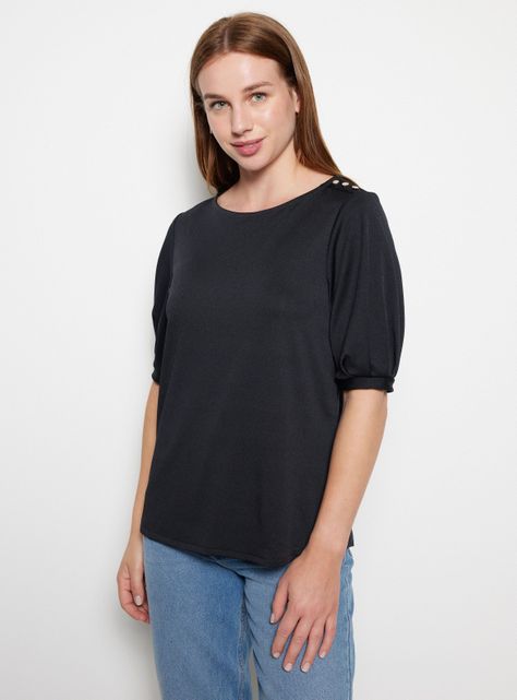 Blusa Pliegue Manga-0