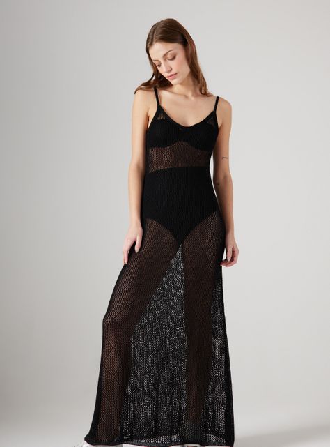 Vestido Tejido con Amarra en Espalda-0