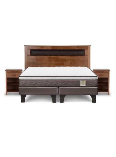 Cama Europea New Style 4 Plus 2 Plazas Base Dividida + Set Mueble Ferrara-1