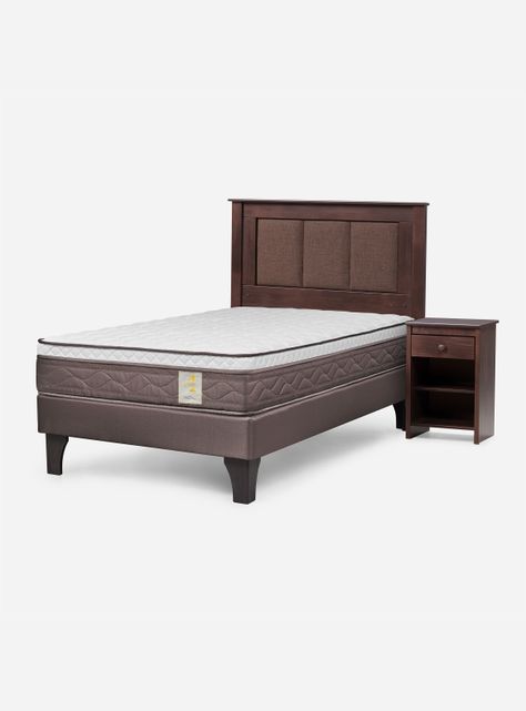 Cama Europea New Style 4 Plus 1 Plaza + Set Mueble Rachel-0