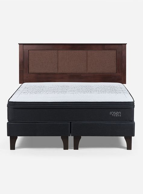 Cama Europea Tempo King + Respaldo Rachel Café-1