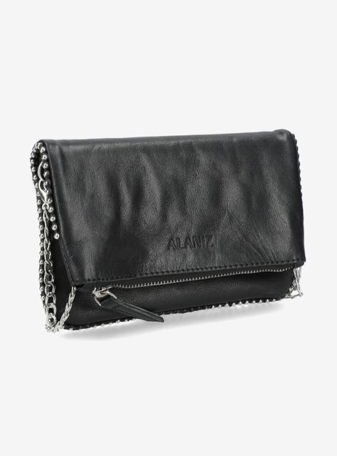 Cartera De Cuero Con Cadena-3