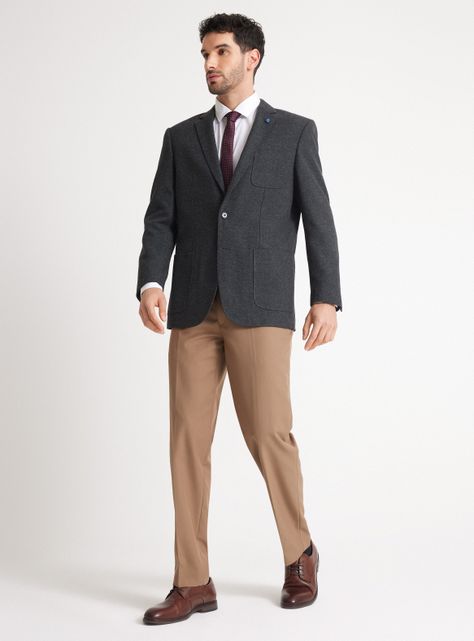 Blazer Recto en Clásico Tweed Diagonal-4