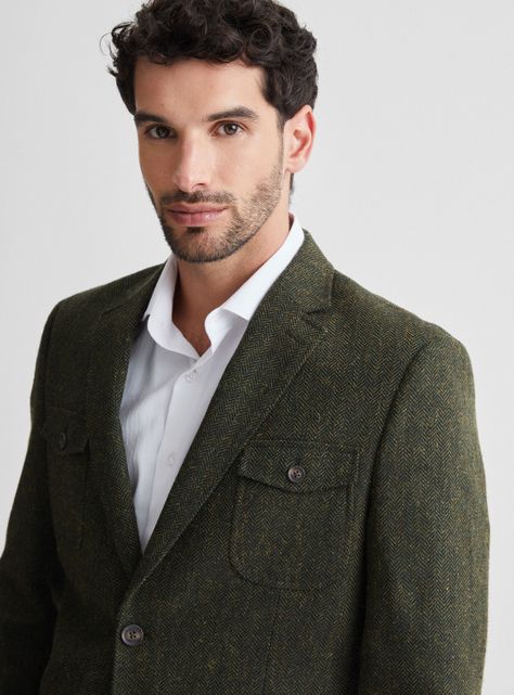 Blazer Recto Cazador en Tweed Espigado-2