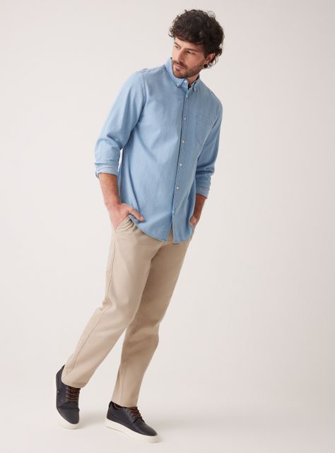 Camisa ML Denim Regular Fit-4