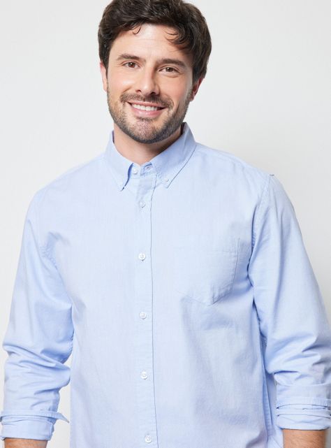 Camisa ML Básica Semi Oxford Regular Fit-2