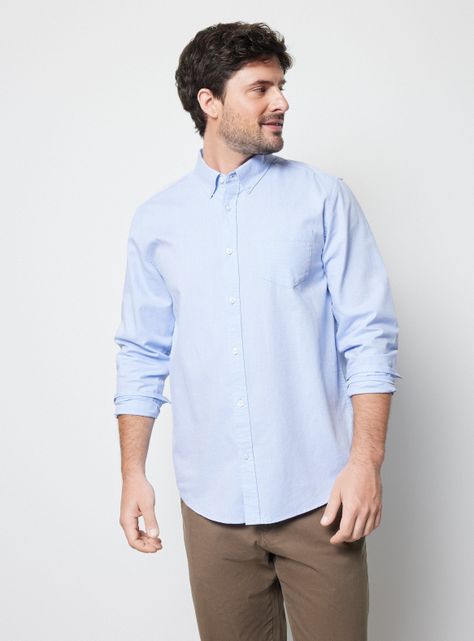 Camisa ML Básica Semi Oxford Regular Fit-0