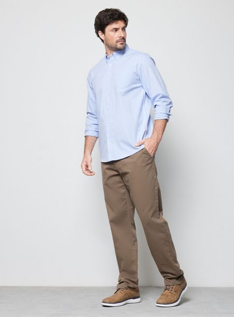 Camisa ML Básica Semi Oxford Regular Fit-4