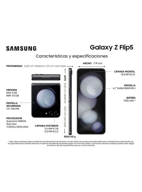 Smartphone Galaxy Z Flip5 256GB 6.7" Graphite Liberado-4