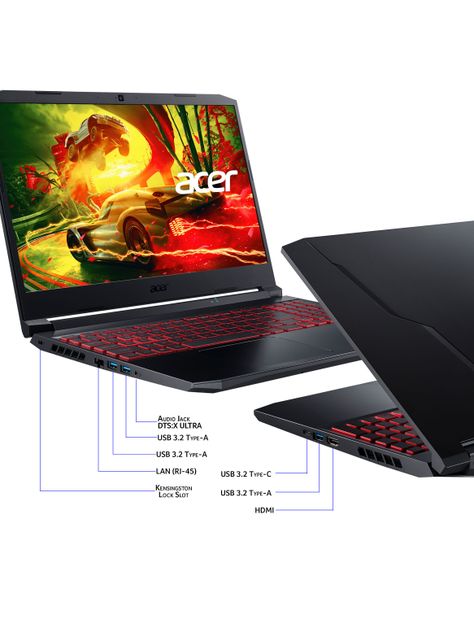 Notebook Gamer Nitro 5 AN515-57-75P8-1 Intel Core i7 11800H Nvidia GeForce RTX 3050Ti 4GB GDDR6 16GB RAM 512GB SSD 15.6" 144 Hz-5