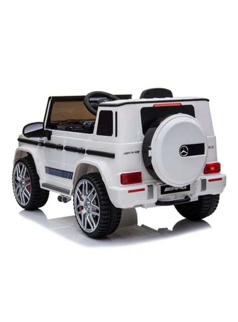 Jeep G63 Batería 12V Licencia Mercedes Benz Blanco-1