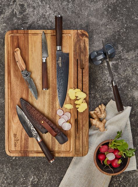 Cuchillo Chef Damascus Rosewood-5