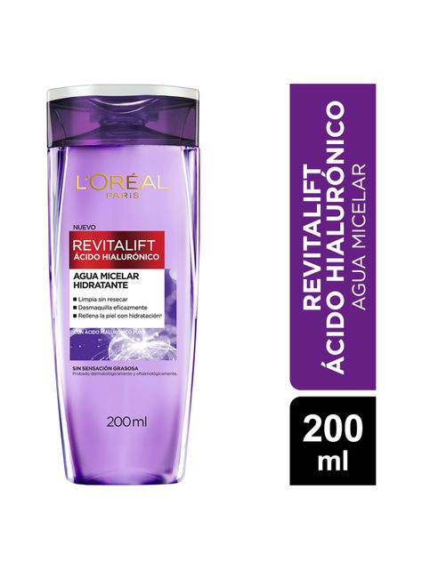 Agua Dermo Expertise L'Oréal Paris Micelar Revitalift Ácido Hialurónico 200 ml-1