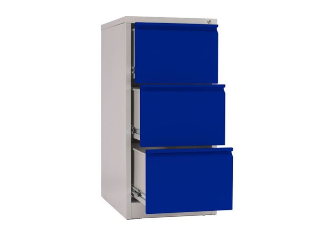 Mueble Maletek Kardex Azul Acero 3 cajones 44.5x62x102 cm-1