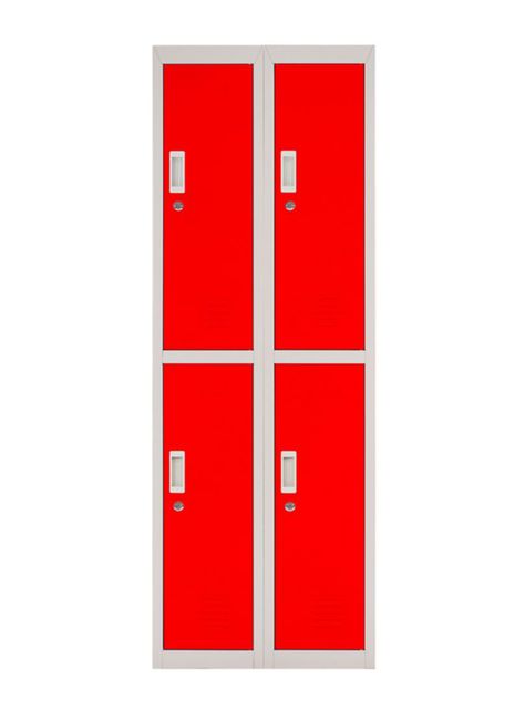 Locker Office Llaves Rojo 4 Puertas 57x50x166 cm Maletek-0