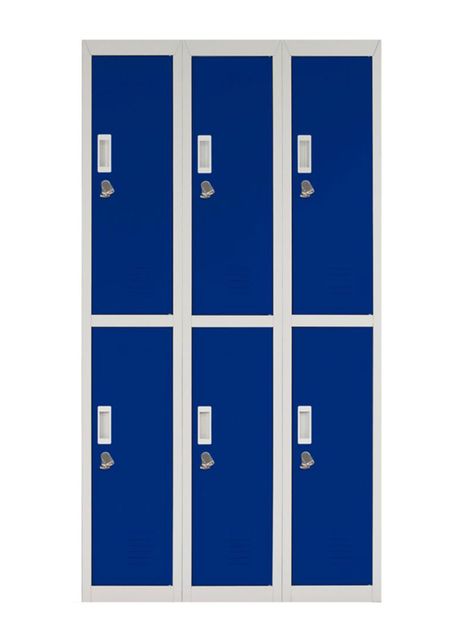 Locker Office Candado Azul 6 Puertas 83x50x166 cm Maletek-0