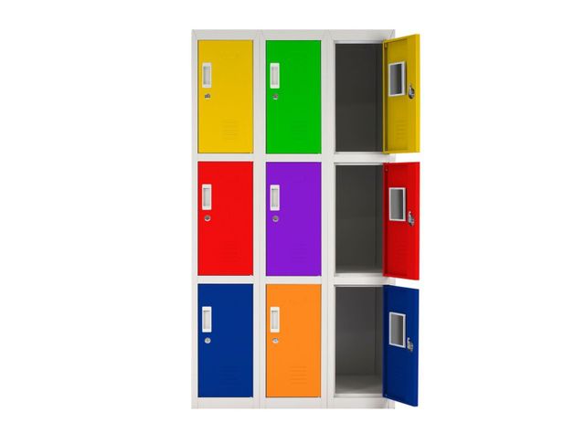 Locker Office con Llaves 9 Puertas Multicolor-2