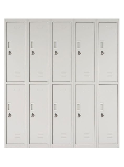 Locker Office Candado Gris 10 Puertas 140x50x166 cm Maletek-0