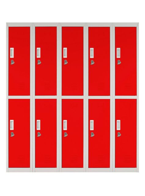 Locker Office Candado Rojo 10 Puertas 140x50x166 cm Maletek-0