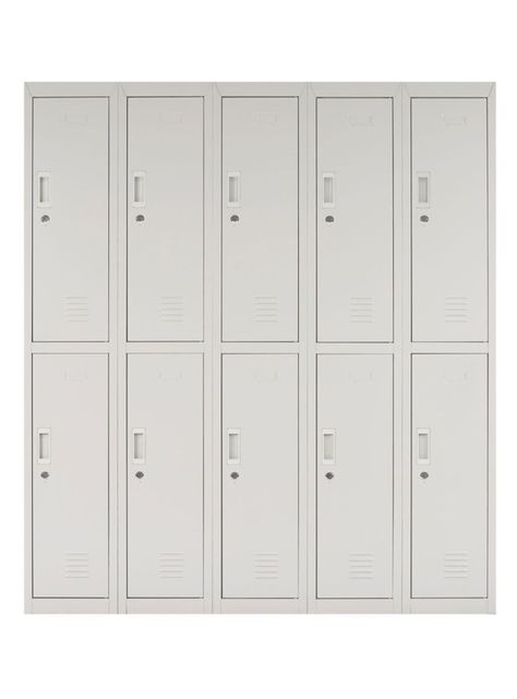Locker Office Llaves Gris 10 Puertas 140x50x166 cm Maletek-0