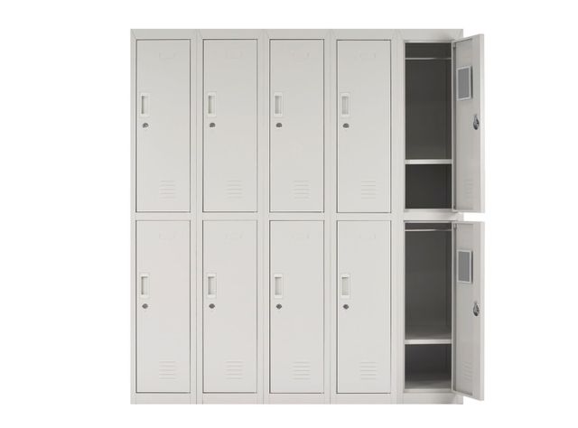 Locker Office Llaves Gris 10 Puertas 140x50x166 cm Maletek-2