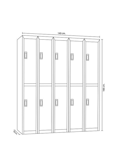 Locker Office 10P Llaves Amarillo Maletek-1