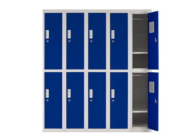 Locker Office Llaves Azul 10 Puertas 140x50x166 cm Maletek-2