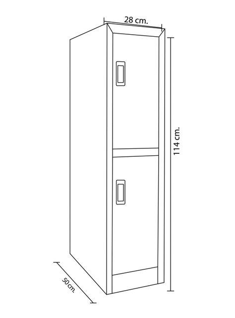 Locker Office Mini Llaves Azul 2P Maletek-1