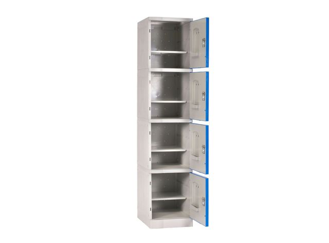 Locker Plástico Llaves Azul 4 Puertas 38 x 50 x 193 cm-1