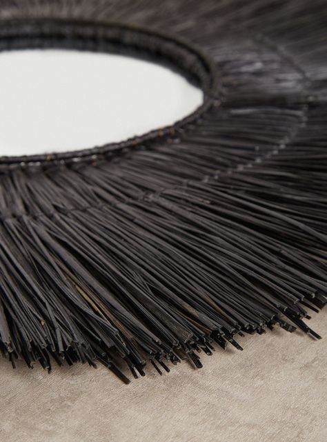 Espejo Fibra Negro 75 cm-2