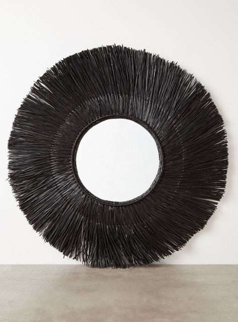 Espejo Fibra Negro 75 cm-0