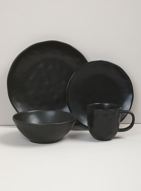 Set Vajilla 24 Piezas Black Cerámica-0