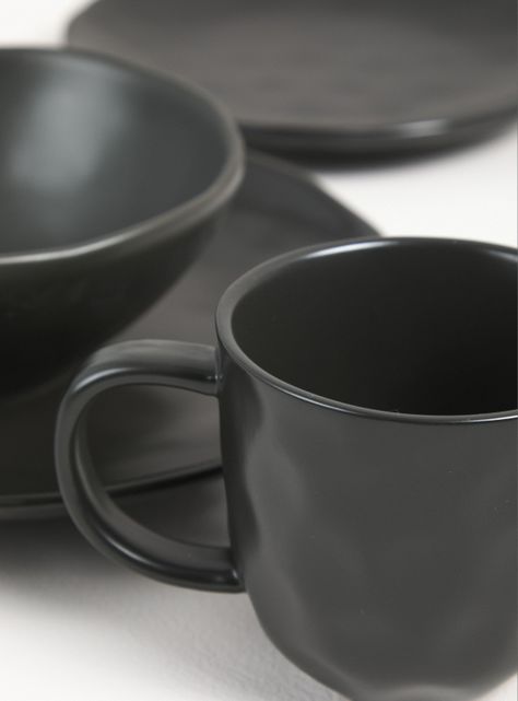 Set Vajilla 24 Piezas Black Cerámica-2