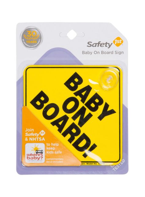 Letrero Safety 1st Baby on Board Amarillo Safety 1st-1