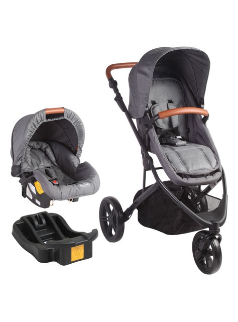 Coche Bebesit Jogger Travel System Trek P65 Gris-0