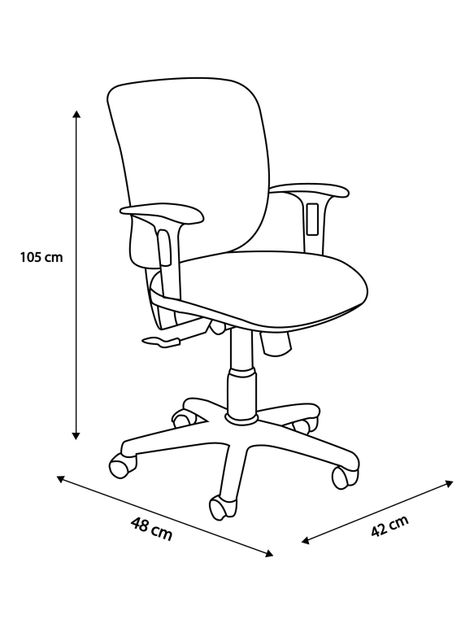 Silla Escritorio Tela Redy Giratoria con Apoyabrazos-1